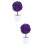 2Pcs Purple Plastic Flower Balls Artificial Plants Decorative Home Use 7