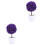 2Pcs Purple Plastic Flower Balls Artificial Plants Decorative Home Use 3