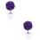 2Pcs Purple Plastic Flower Balls Artificial Plants Decorative Home Use 6