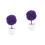 2Pcs Purple Plastic Flower Balls Artificial Plants Decorative Home Use 4