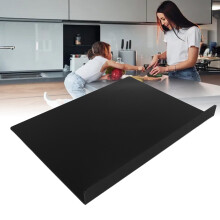 Klare Acryl-Schneidebrett mit erhöhtem Rand, ideal zum Schneiden von Brot, Fleisch und Gemüse