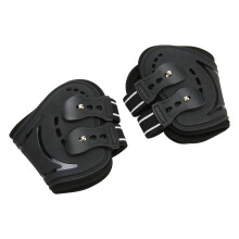 Breathable Impact-Resistant Horse Hind Leg Boots, Adjustable Black M
