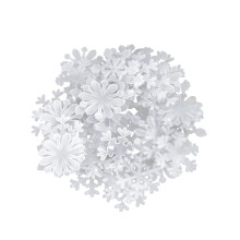 200Pcs White Glow in The Dark Snowflake Wall Stickers 3D Xmas Decor
