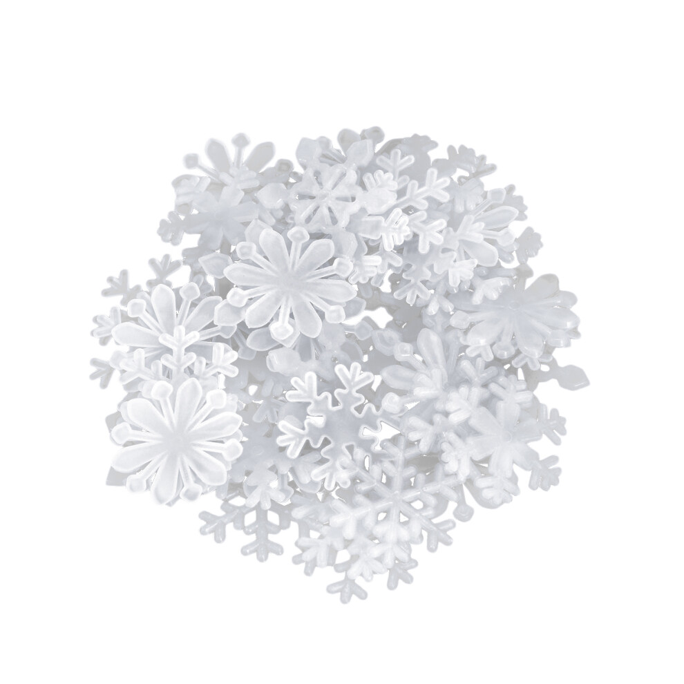 Totority 200Pcs White Glow In The Dark Snowflake Wall Stickers 3D Xmas Decor