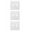 3Sets White Toggle Light Switch Plate Double Switch Wall Cover 6