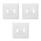 3Sets White Toggle Light Switch Plate Double Switch Wall Cover 10
