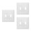 3Sets White Toggle Light Switch Plate Double Switch Wall Cover 5