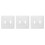 3Sets White Toggle Light Switch Plate Double Switch Wall Cover 7