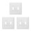 3Sets White Toggle Light Switch Plate Double Switch Wall Cover 9