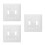 3Sets White Toggle Light Switch Plate Double Switch Wall Cover 8