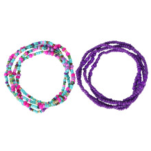 3Pcs Glass Waist Chain Beads Purple Waist Chain Decoration for Dance
