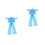 2Ensembles Ponchos Jetables Pantalons Pe Épais Ciel 10