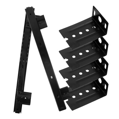 5Ensembles Glissières Clavier Acier Noir Design Élégant Pour Bureau 2