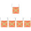 5Pièces Drapeaux De PVC Orange Résistants Pour 7