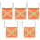 5Pièces Drapeaux De PVC Orange Résistants Pour 5