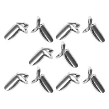 20Pièces D'ongles Argentés Ouverts Protection Et Style
