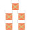 5Pièces Drapeaux De PVC Orange Résistants Pour 8