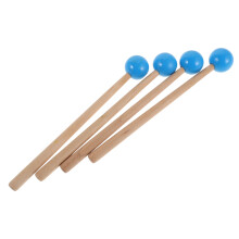 10Paires Maillets Percussion Bois Manche Ergonomique Bleu Pour Élèves
