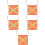 5Pièces Drapeaux De PVC Orange Résistants Pour 9