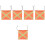 5Pièces Drapeaux De PVC Orange Résistants Pour 6