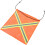 5Pièces Drapeaux De PVC Orange Résistants Pour 2