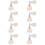 8Pièces Flacons Poudre Highlight Corps Or 11