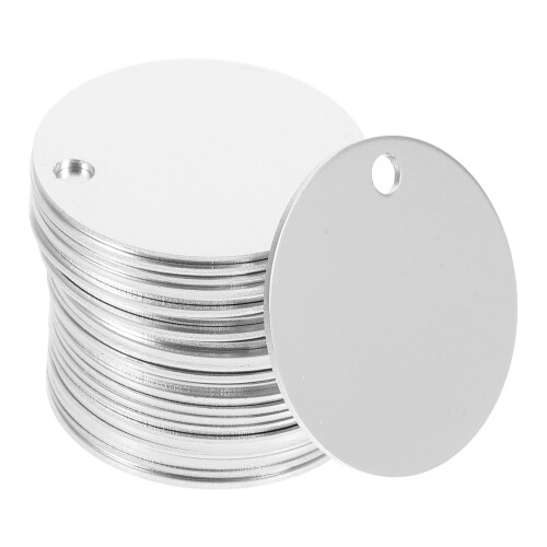 100Pièces Médailles Aluminium Argent DIY Gravure Pour 2