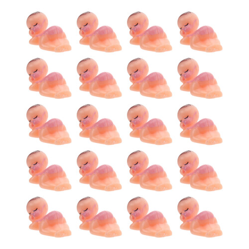 200Pièces Mini Sculptures Bébé Rose Plastique Pour Décoration