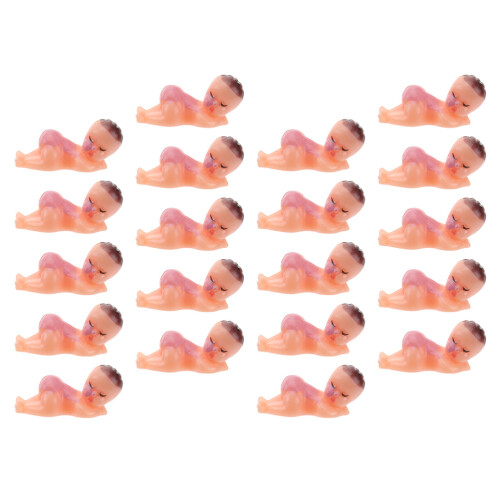 200Pièces Mini Sculptures Bébé Rose Plastique Pour Décoration 2
