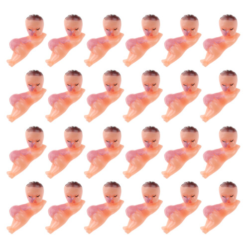200Pièces Mini Sculptures Bébé Rose Plastique Pour Décoration 1