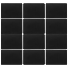 48Pièces Étiquettes De Présentation Noir ABS Pour Rayonnage