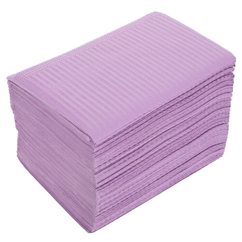 100Pièces -Table Jetable Violet En Papier Pâte De Bois 1