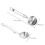 2Pièces Couvert Pliable Acier Argent Ustensile Camping 4