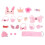 2Ensembles Accessoires Fille Rose Et Respirant 1