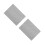 2Pièces Tapis Feutre Gris Double Face Antidérapant Pour 5
