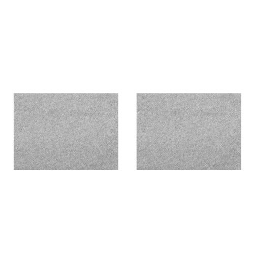 2Pièces Tapis Feutre Gris Double Face Antidérapant Pour 2