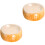 2Pièces En Céramique Pour Petits Animaux Couleur Orange 4