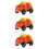 3Pièces Orange Lumineux Pour Enfants ABS 9