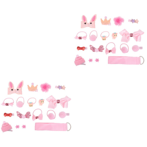 2Ensembles Accessoires Fille Rose Et Respirant 2