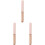 3Pièces Pinceaux Rose Portable Aluminium Pour 4
