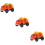 3Pièces Orange Lumineux Pour Enfants ABS 10