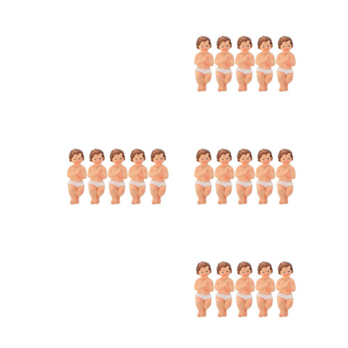 20Pièces Figures Bébé Résine Beige Pour Décor Chrétien 2