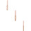 3Pièces Pinceaux Rose Portable Aluminium Pour 9