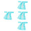 4Sets Herbruikbare Poppenkleding Vest Skyblauw Set 6
