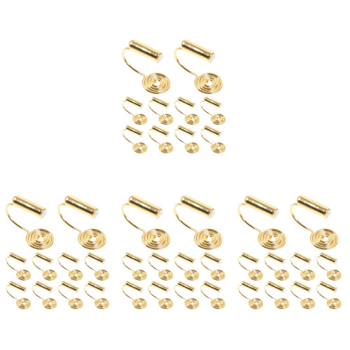 40Pièces Clips Oreilles Sans Perçage Accessoires DIY Boucles Dorées 2