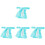 4Sets Herbruikbare Poppenkleding Vest Skyblauw Set 3