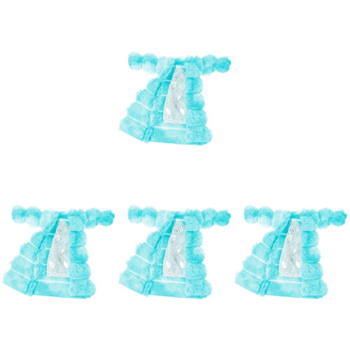 4Sets Herbruikbare Poppenkleding Vest Skyblauw Set 2