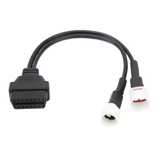 Plug And Play OBD2Diagnostic Cable Fault Code Reader Adaptor Anti Rust Motorcycle OBD Adapter Real Time Engine Readings Anti Acid ABS Plastic