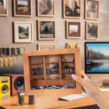 Estante de Alívio de Ansiedade com 200 Livros Biblioteca em Miniatura Estante de Madeira Brinquedos Fidget Sacuda Sua Ansiedade Criativo A