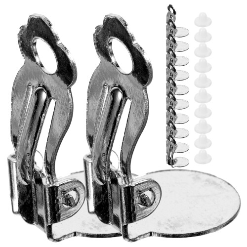 400Ensembles Supports Boucles Clip on Argentés Pour Fabrication 1